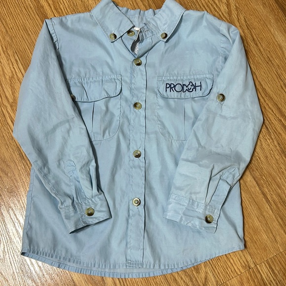Prodoh Light Blue Button Down Fishing Shirt - Picture 1 of 3